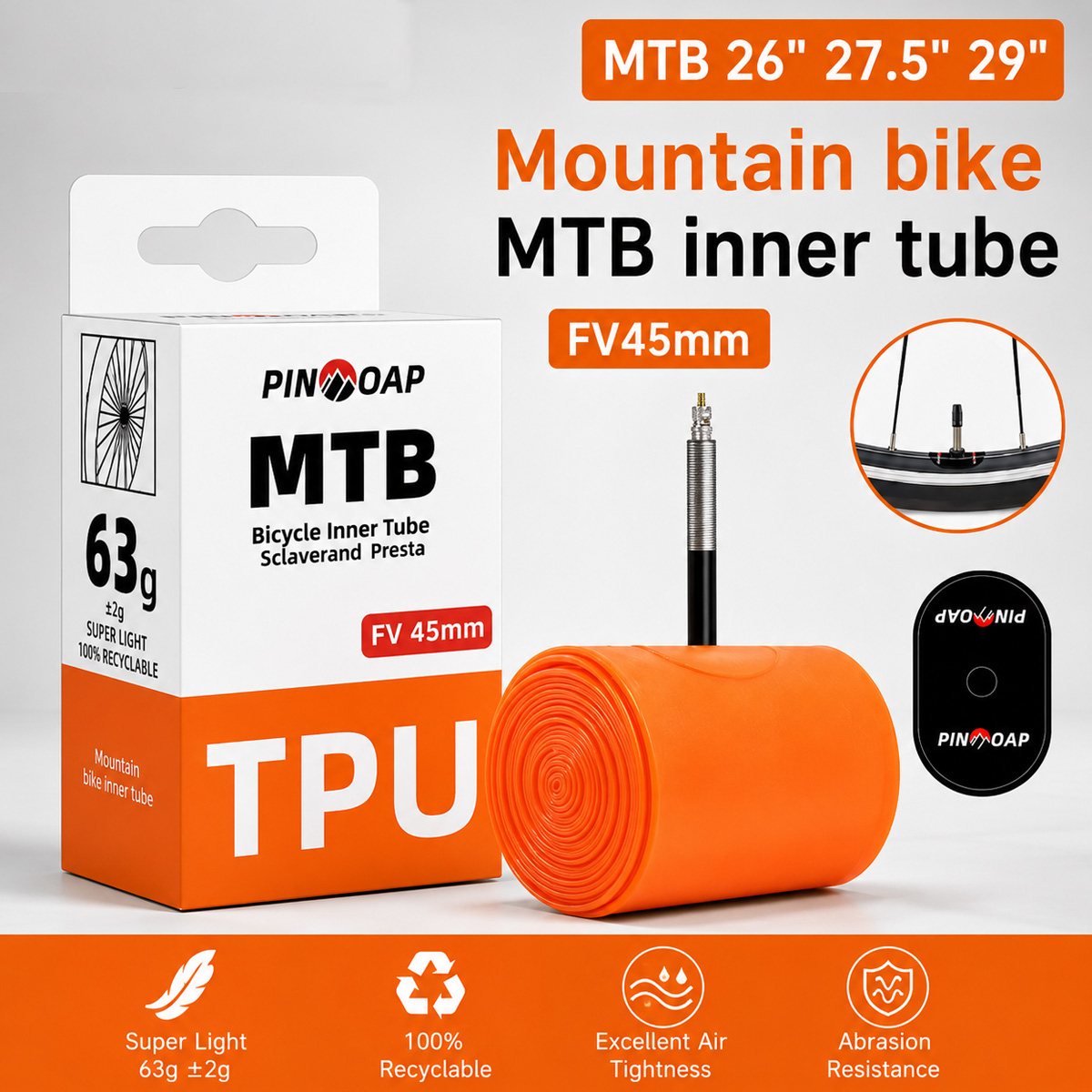 Mountain Biking Tube - 1 adet dağ bisikleti iç lastiği